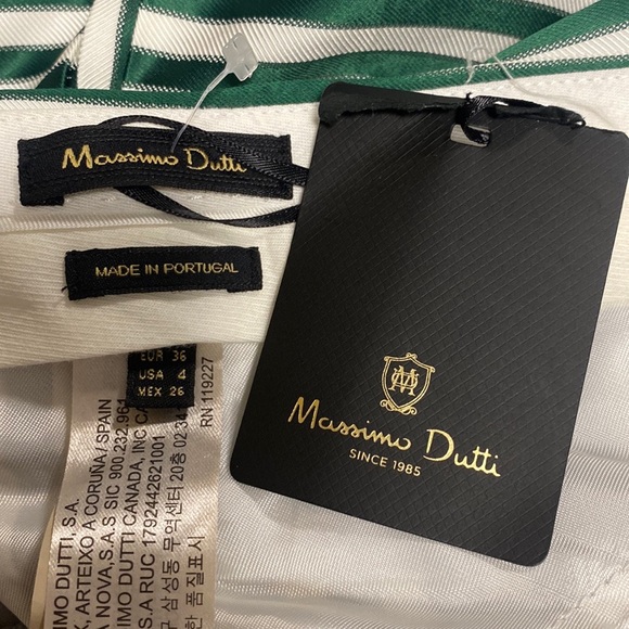 Massimo Dutti Striped Pyjama Style Pants Size 4 - Picture 4 of 8